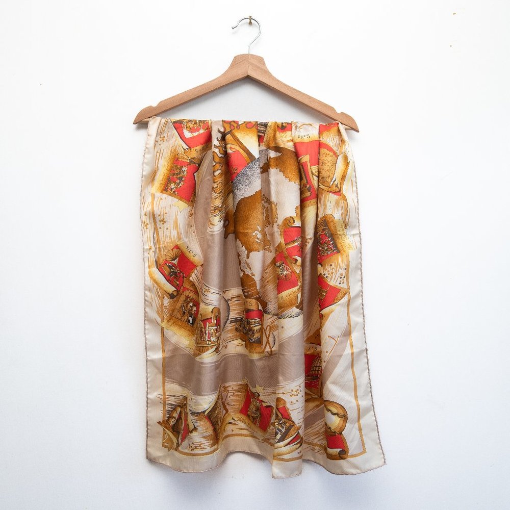 ANDRE Claude Canova Large 100% Silk Scarf
